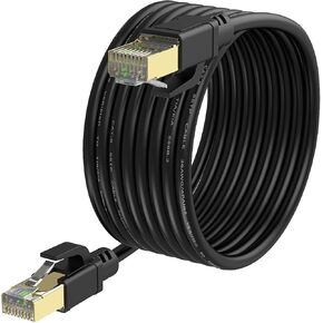 YixHG CAT 8 Ethernet Cable 400 ft, Internet Network Cord, 40Gbps 2000Mhz LAN Wires, High Speed SSTP LAN Cables with Gold Plated RJ45 Connector for Router, Modem, Gaming, Xbox (400 ft)