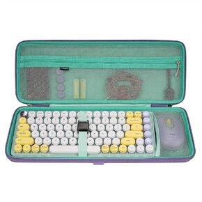 GEEKRIA 75% Keyboard Case, Hard Shell Travel Carrying Bag for Compact 84 Key Computer Mechanical Gaming Keyboard, Compatible with Logitech POP Keys Mechanical Wireless, MX Mechanical Mini Wireless
