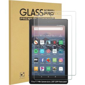 KEANBOLL 2-Pack واقي شاشة من الزجاج المقوى Fire 7 Tablet 7 بوصة (الجيل التاسع والسابع، إصدار 2019 و2017)، واقي شاشة من الزجاج المقوى المقاوم للخدش in Kuwait