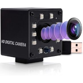 SVPRO IR Night Vision USB Camera 1080P Infrared Wide Angle PC Cam with Fisheye Lens,OV2710 UVC Webcam HD Security Camera for Computer in Kuwait