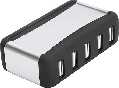 USB 7-Port Hub متعدد منافذ USB الموسع نقل البيانات بسرعة USB الفاصل موسع عالي السرعة مع مصدر طاقة 100‑240 فولت لأجهزة الكمبيوتر المحمول وأجهزة الكمبيوتر المكتبية وأجهزة الكمبيوتر المحمولة (قابس الولايات المتحدة) in Saudi Arabia