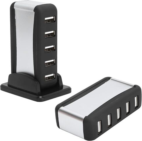 USB 7-Port Hub متعدد منافذ USB الموسع نقل البيانات بسرعة USB الفاصل موسع عالي السرعة مع مصدر طاقة 100‑240 فولت لأجهزة الكمبيوتر المحمول وأجهزة الكمبيوتر المكتبية وأجهزة الكمبيوتر المحمولة (قابس الولايات المتحدة) in Saudi Arabia