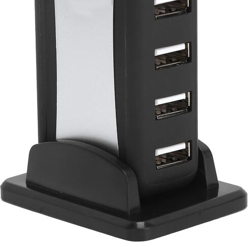 USB 7-Port Hub متعدد منافذ USB الموسع نقل البيانات بسرعة USB الفاصل موسع عالي السرعة مع مصدر طاقة 100‑240 فولت لأجهزة الكمبيوتر المحمول وأجهزة الكمبيوتر المكتبية وأجهزة الكمبيوتر المحمولة (قابس الولايات المتحدة) in Saudi Arabia