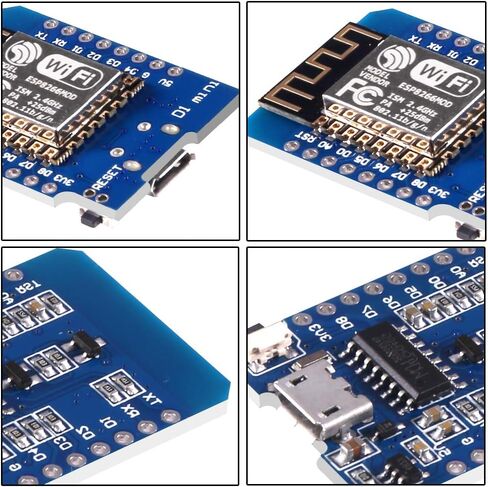 5PCS WLAN WiFi Internet Development Board D1 Mini NodeMcu Lua 4M Bytes Development Module Base on ESP8266 ESP-12F for Arduino Compatible with WeMos D1 Mini (5PCS) in Saudi Arabia