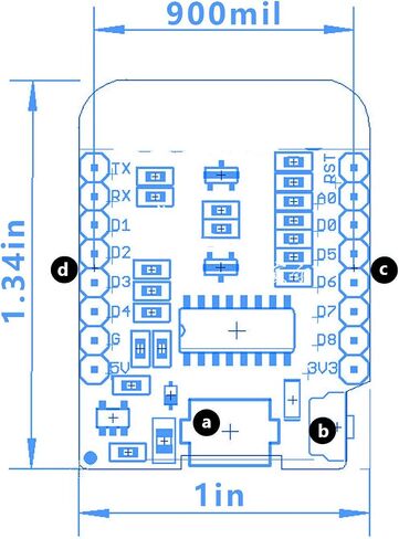 5PCS WLAN WiFi Internet Development Board D1 Mini NodeMcu Lua 4M Bytes Development Module Base on ESP8266 ESP-12F for Arduino Compatible with WeMos D1 Mini (5PCS) in Saudi Arabia