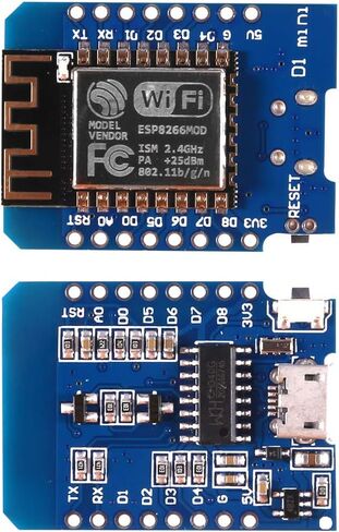 5PCS WLAN WiFi Internet Development Board D1 Mini NodeMcu Lua 4M Bytes Development Module Base on ESP8266 ESP-12F for Arduino Compatible with WeMos D1 Mini (5PCS) in Saudi Arabia
