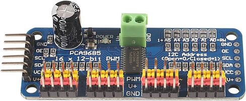 اي او اي سي ار اي اي 5 قطع PCA9685 16 قناة PWM محرك سيرفو PCA9685 وحدة IIC 12 بت، للروبوت أو وحدة درع راسبيري بي اي in Kuwait