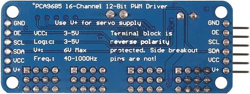 اي او اي سي ار اي اي 5 قطع PCA9685 16 قناة PWM محرك سيرفو PCA9685 وحدة IIC 12 بت، للروبوت أو وحدة درع راسبيري بي اي in Kuwait