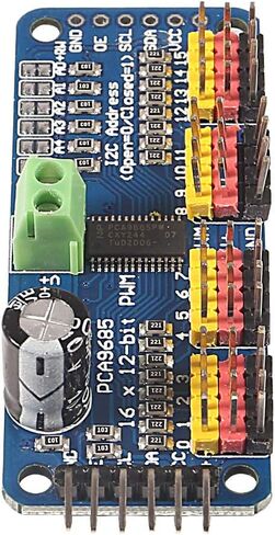 اي او اي سي ار اي اي 5 قطع PCA9685 16 قناة PWM محرك سيرفو PCA9685 وحدة IIC 12 بت، للروبوت أو وحدة درع راسبيري بي اي in Kuwait