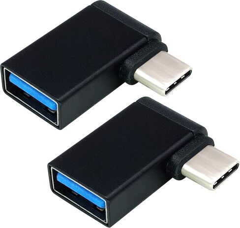 AAOTOKK Type C to USB A Adapter USB Type C Female to USB Male OTG Adapter for Laptops, Power Banks and More USB A Ports Devices, Support Data Sync and Charging (2 Packs-Black F/M) in Saudi Arabia
