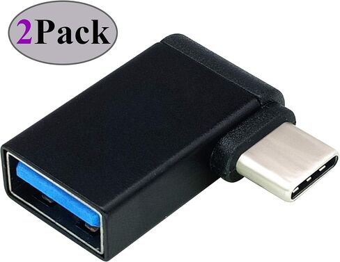 AAOTOKK Type C to USB A Adapter USB Type C Female to USB Male OTG Adapter for Laptops, Power Banks and More USB A Ports Devices, Support Data Sync and Charging (2 Packs-Black F/M) in Saudi Arabia