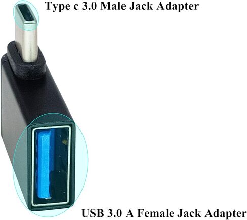AAOTOKK Type C to USB A Adapter USB Type C Female to USB Male OTG Adapter for Laptops, Power Banks and More USB A Ports Devices, Support Data Sync and Charging (2 Packs-Black F/M) in Saudi Arabia
