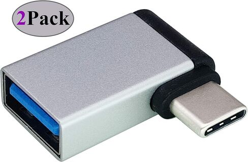 AAOTOKK Type C to USB A Adapter USB Type C Female to USB Male OTG Adapter for Laptops, Power Banks and More USB A Ports Devices, Support Data Sync and Charging (2 Packs-Black F/M) in Saudi Arabia