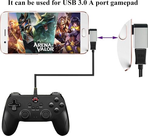 AAOTOKK Type C to USB A Adapter USB Type C Female to USB Male OTG Adapter for Laptops, Power Banks and More USB A Ports Devices, Support Data Sync and Charging (2 Packs-Black F/M) in Saudi Arabia