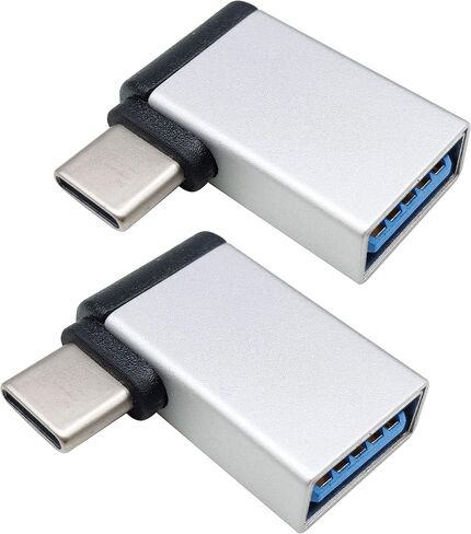 AAOTOKK Type C to USB A Adapter USB Type C Female to USB Male OTG Adapter for Laptops, Power Banks and More USB A Ports Devices, Support Data Sync and Charging (2 Packs-Black F/M) in Saudi Arabia