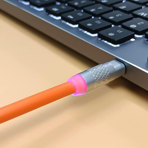 دبليو ال جي كيو كيبل مساحة كيبورد العاب ميكانيكي ملفوف مخصص من النوع C الى USB A مع موصل افياتور قابل للفصل، مناسب للتابلت/الجوال/اجهزة USB 2.0 الاخرى (برتقالي) in Kuwait