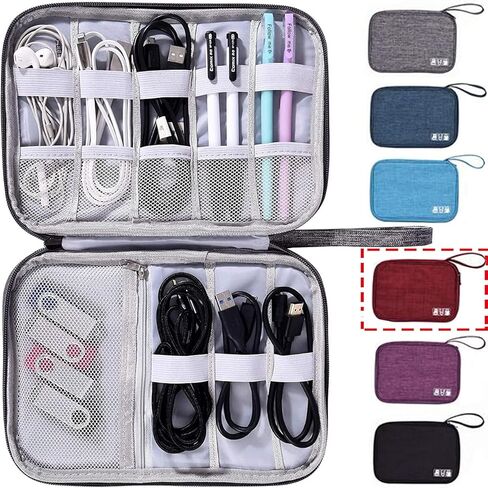 حقيبة سفر للملحقات الإلكترونية، حقيبة منظم حامل سلك الكابل العالمي، حقيبة منظم الكابلات المحمولة المقاومة للماء، حقيبة محركات أقراص فلاش USB، حقيبة حافظة الكابل، منظم حقيبة USB، حقيبة شاحن USB in Kuwait