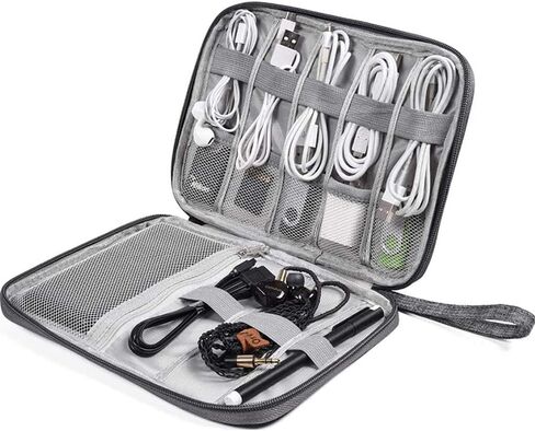حقيبة سفر للملحقات الإلكترونية، حقيبة منظم حامل سلك الكابل العالمي، حقيبة منظم الكابلات المحمولة المقاومة للماء، حقيبة محركات أقراص فلاش USB، حقيبة حافظة الكابل، منظم حقيبة USB، حقيبة شاحن USB in Kuwait