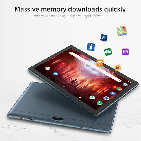 Tablet 2 in 1 Tablets 10 inch Android 15 Tablet Set with Keyboard Case Mouse Stylus Pen, 8GB+32GB Tablets 10.1" HD Touch Screen Tab, 2MP+8MP Dual Camera 6000mAh battery WiFi6 Bluetooth Tableta PC Pink in Kuwait