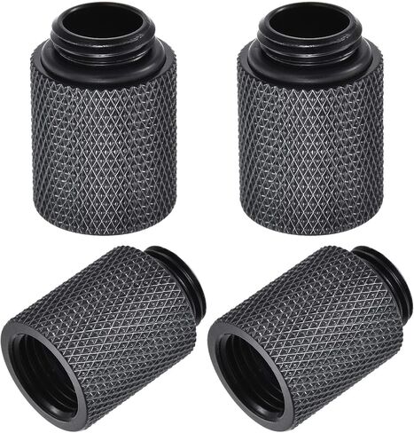 uxcell Male to Female Extender Fitting G1/4 x 30mm for PC Water Cooling System Black 4pcs in Kuwait