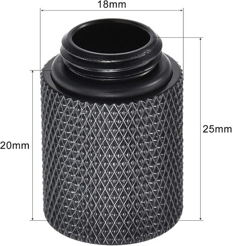 uxcell Male to Female Extender Fitting G1/4 x 30mm for PC Water Cooling System Black 4pcs in Kuwait