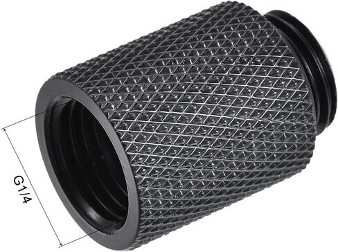 uxcell Male to Female Extender Fitting G1/4 x 30mm for PC Water Cooling System Black 4pcs in Kuwait