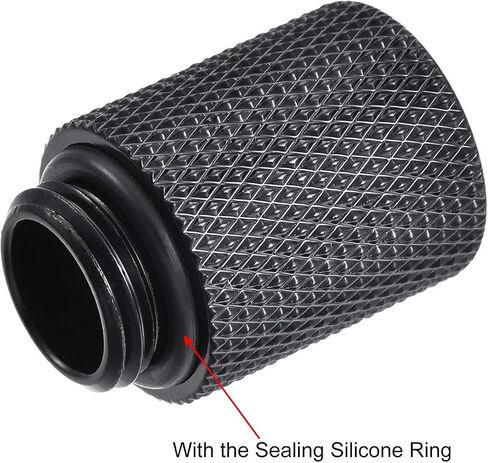 uxcell Male to Female Extender Fitting G1/4 x 30mm for PC Water Cooling System Black 4pcs in Kuwait