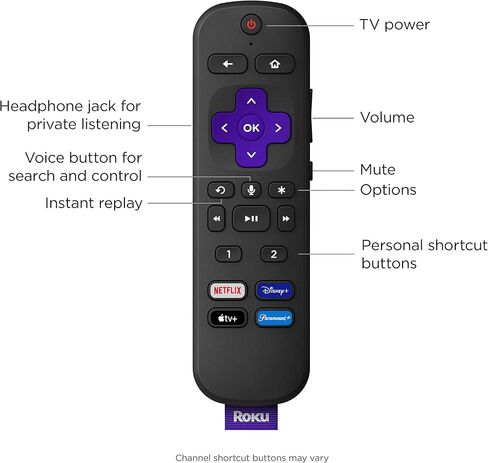 روكو ستريمبار برو | مشغل وسائط متدفق بدقة 4K/HD/HDR وصوت سينمائي، الكل في واحد، جهاز تحكم صوتي Roku مع مقبس سماعة الرأس للاستماع الخاص، وأزرار الاختصار الشخصية، وأدوات التحكم في التلفزيون (متجدد) in Saudi Arabia