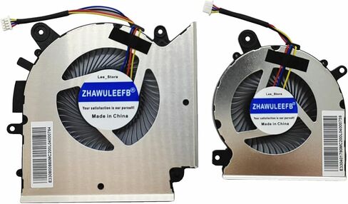 ZHAWULEEFB استبدال جديد وحدة المعالجة المركزية للكمبيوتر المحمول + مروحة تبريد GPU لـ MSI Katana GF76 Pulse GL76 MS-17L1 GF66 11UC Pulse GL66 11UEK MS-1581 Series PABD08008SH-N459 PAAD06015SL-N460 DC5V 0.6A Fan in Saudi Arabia