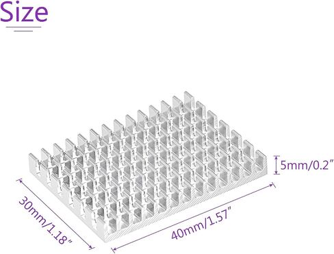DMiotech 5 Pack 30x40x5mm سبائك الألومنيوم المبرد المبرد الإلكتروني لشريحة MOSFET IC in Saudi Arabia
