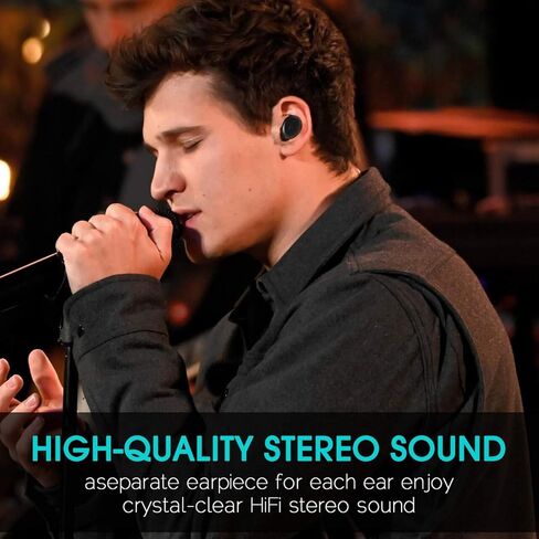 سماعات اذن سباحة مقاومة للماء بتصنيف IP68 - سماعات بلوتوث لاسلكية رياضية بميكروفون مدمج، مقاومة للتعرق مع علبة شحن لاسلكية، خاصة للسباحة والاستحمام والقيادة والساونا in Kuwait