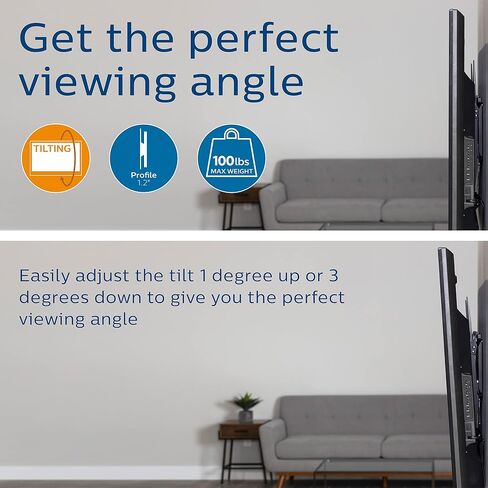 Philips Fixed TV Monitor Wall Mount Bracket for Most 17-55 Inch TVs in Saudi Arabia