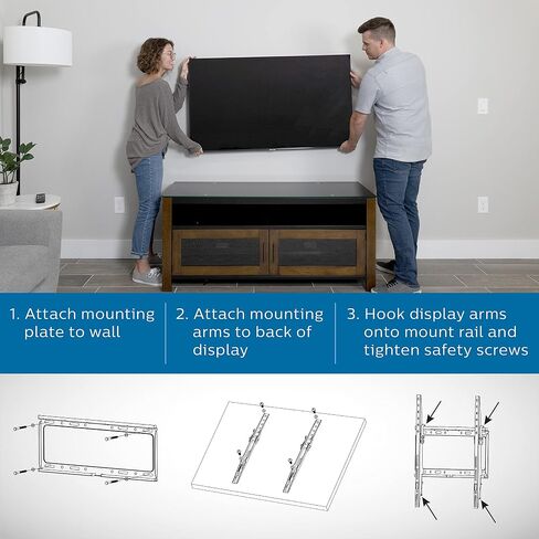 Philips Fixed TV Monitor Wall Mount Bracket for Most 17-55 Inch TVs in Saudi Arabia