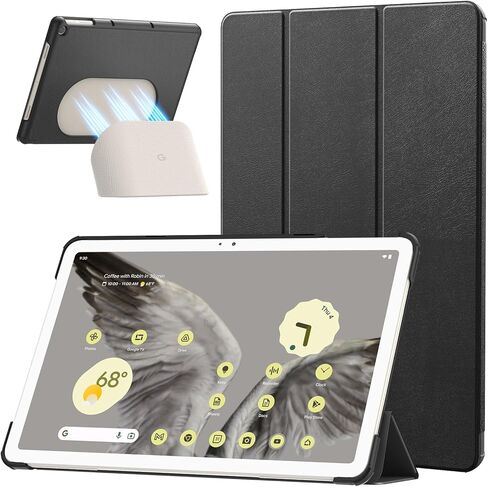 MoKo for Google Pixel Tablet Case 2023, Foldable Design + Ultra Thin Slim Leather TPU Back Full Protector Trifold Stand Cover Case for Pixel Tablet, 11inch, Gray in Saudi Arabia