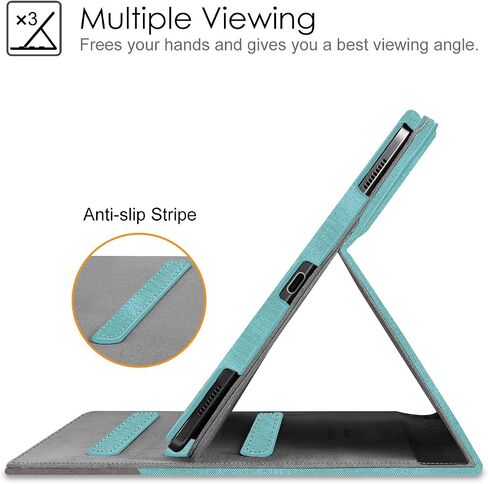 حافظة Fintie لجهاز Samsung Galaxy Tab S6 10.5" 2019 (موديل SM-T860/T865/T867)، [تصميم فتحة قلم S حاصل على براءة اختراع] غطاء حامل عرض متعدد الزوايا تنبيه/غفو تلقائي، ظلال زرقاء in Saudi Arabia
