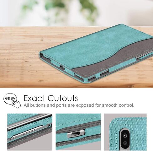 حافظة Fintie لجهاز Samsung Galaxy Tab S6 10.5" 2019 (موديل SM-T860/T865/T867)، [تصميم فتحة قلم S حاصل على براءة اختراع] غطاء حامل عرض متعدد الزوايا تنبيه/غفو تلقائي، ظلال زرقاء in Saudi Arabia