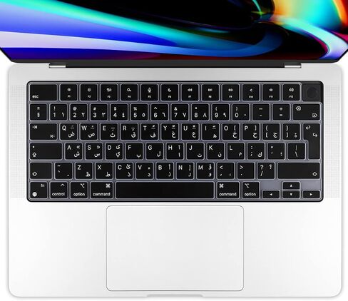 غطاء لوحة المفاتيح الأسود Batianda لجهاز MacBook Pro 16 بوصة وMacBook Pro 14 بوصة 2021 موديلات: A2485 A2442 مع شريحة M1 Pro / شريحة M1 Max واقي لوحة المفاتيح السيليكون الرفيع للغاية، الإصدار الأمريكي باللغة العربية in Saudi Arabia