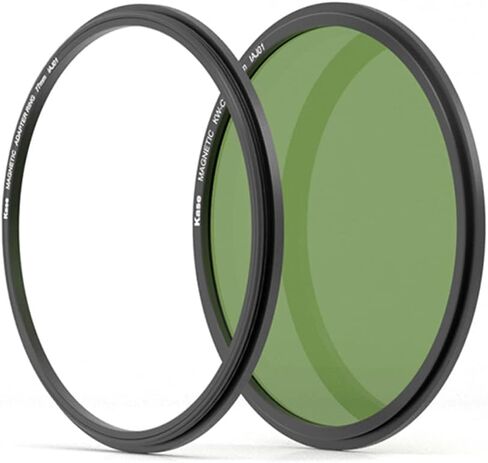 Kase 58mm Wolverine Magnetic Circular Polarizer Camera Lens Filter CPL with Lens Adapter Ring, Shockproof Tempered Optical Glass & HD Multi Coated Polarizing Filter in Saudi Arabia