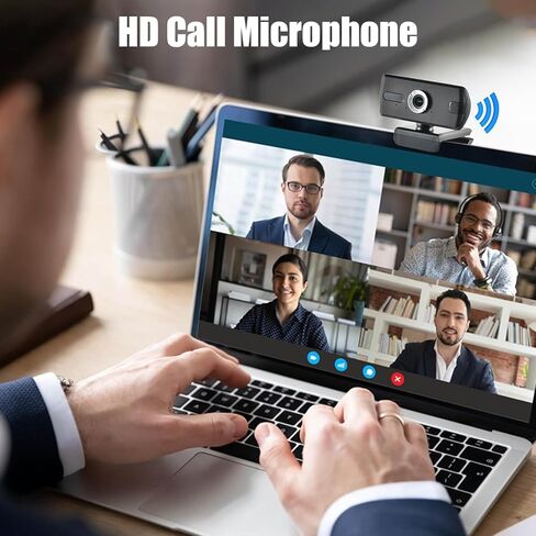 كاميرا ويب OHNIKU للكمبيوتر المحمول، كاميرا ويب بدقة 1080 بكسل عالية الدقة مع ميكروفون، زاوية واسعة 110 درجة، غطاء للخصوصية، كاميرا ويب USB لعقد المؤتمرات على سطح المكتب والبث المباشر والتسجيل (أسود) in Kuwait