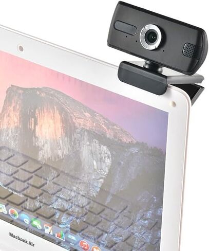 كاميرا ويب OHNIKU للكمبيوتر المحمول، كاميرا ويب بدقة 1080 بكسل عالية الدقة مع ميكروفون، زاوية واسعة 110 درجة، غطاء للخصوصية، كاميرا ويب USB لعقد المؤتمرات على سطح المكتب والبث المباشر والتسجيل (أسود) in Kuwait