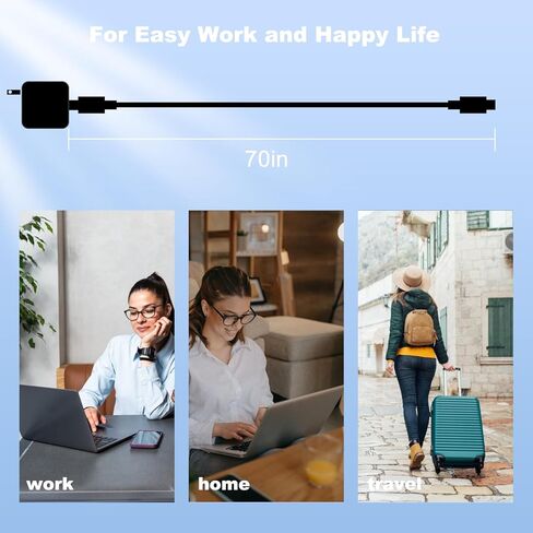 65W USB C Charger - USB C Laptop Computer Charger 65 watt Type C : for Lenovo/HP/Dell/Steam Stream Steak Deck/Asus/Samsung/Acer/MacBook pro or Smart Phones Universal USB-C Fast AC Adapter Power Cord in Kuwait