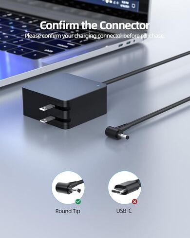 شاحن تيار متردد 65 وات مدرج في قائمة UL مناسب لجهاز Asus Zenbook 14 Q407IQ Q407I Q407 Q4071، Zenbook Flip 15 Q508UG Q508U Q508 سلك إمداد محول الطاقة للكمبيوتر المحمول in Saudi Arabia