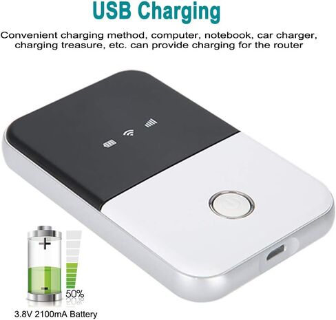 توسوني راوتر لاسلكي 4G مع فتحة بطاقة SD، راوتر لاسلكي MF925 4G LTE، شحن USB، للهواتف الذكية والتابلت والكمبيوتر، سهل الحمل والاستخدام في الهواء الطلق in Kuwait