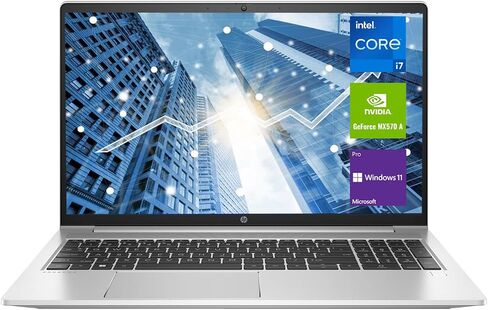 كمبيوتر محمول HP ProBook 450 G9 للأعمال، شاشة FHD مقاس 15.6 بوصة، الجيل الثاني عشر Intel Core i7-1255U، NVIDIA GeForce MX570A، ذاكرة الوصول العشوائي 16 جيجابايت، 512 جيجابايت SSD، قارئ FP، HDMI، RJ45، Wi-Fi 6، Windows 11 Pro in Saudi Arabia