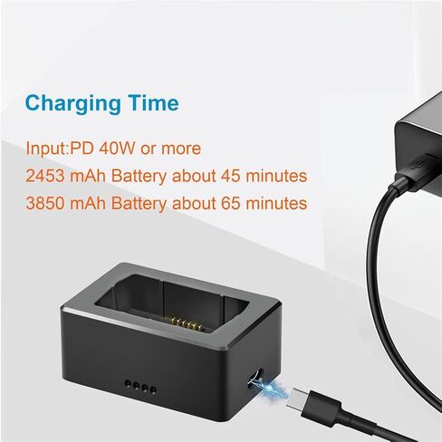 شاحن بطارية USB ميني 3 برو من مافيك، موزع شحن البطارية مع كابلين شحن لدي جيه اي ميني 3 برو، يدعم الشحن السريع كيو سي 3.0 بي دي in Kuwait