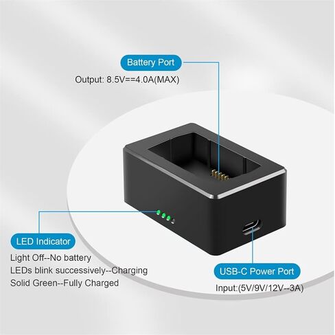 شاحن بطارية USB ميني 3 برو من مافيك، موزع شحن البطارية مع كابلين شحن لدي جيه اي ميني 3 برو، يدعم الشحن السريع كيو سي 3.0 بي دي in Kuwait