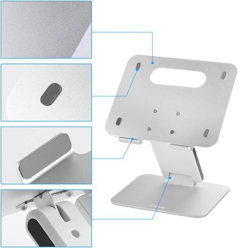 حامل كمبيوتر محمول من الألومنيوم من SKYZONAL بارتفاع قابل للتعديل للكمبيوتر المحمول وأجهزة الكمبيوتر المحمولة وأجهزة MacBook Ipad in Kuwait