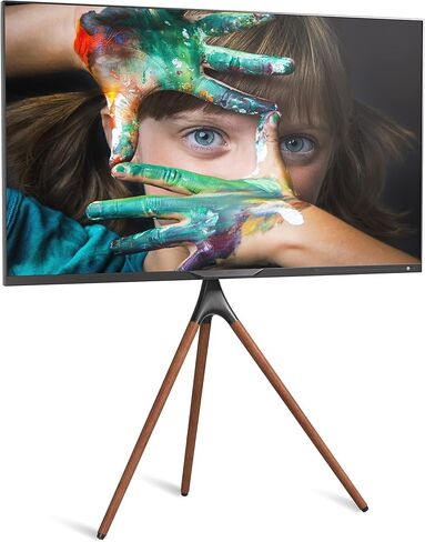 ProMounts Easel TV Stand with Tripod Base for 47-72inch LED LCD OLED Flat Screens, Height Adjustable TV Floor Stand w/Cable Ties, 180°Swivel Portable TV Mount Stand for Bedroom, Living Room, Studio in Kuwait