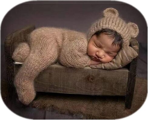 Newborn Photography Bear Outfits, Baby Boy Girl Photoshoot Props 3 Pack in Saudi Arabia
