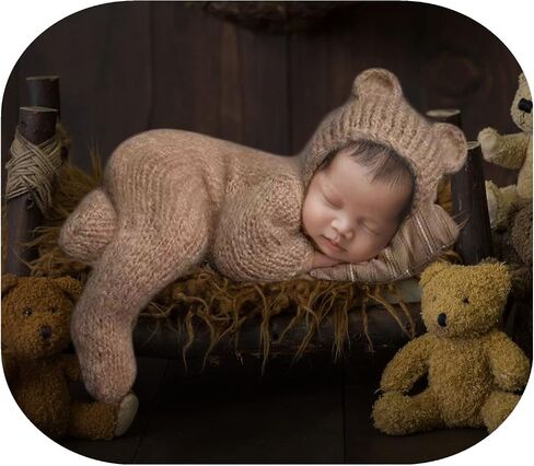 Newborn Photography Bear Outfits, Baby Boy Girl Photoshoot Props 3 Pack in Saudi Arabia